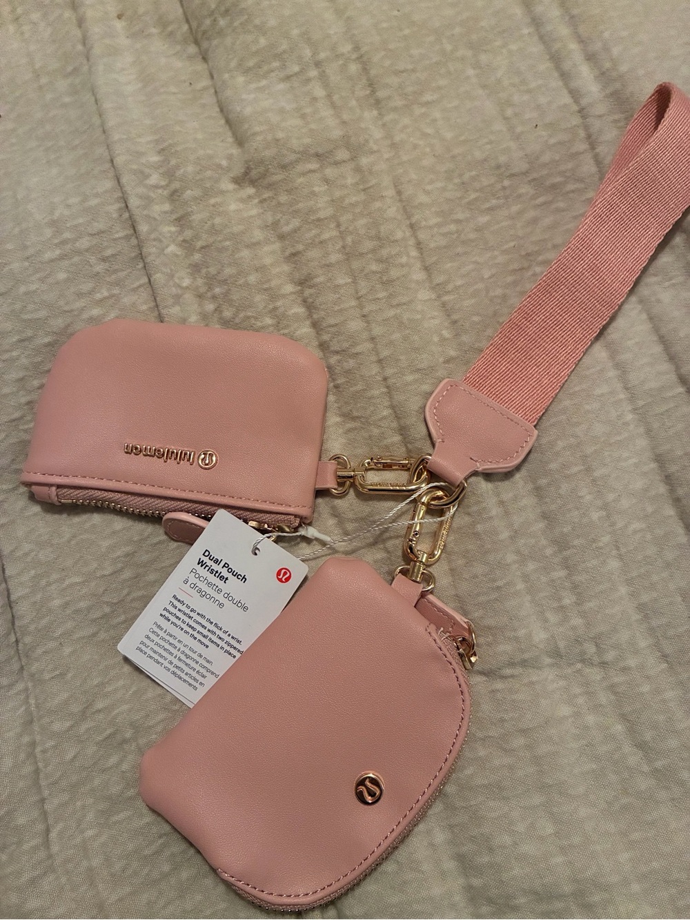 Lululemon Athletica Blush Pink Dual Pouch Crossbody Strap